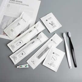 酒店石头纸洗漱套装软毛牙刷牙膏套装民宿宾馆用品一次性梳子批发