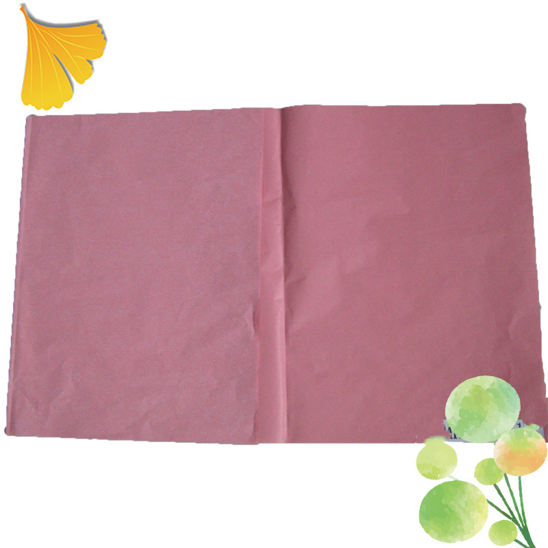 棉纸单面印刷玫红色满版薄页纸可印刷6色拷贝纸服装包装纸
