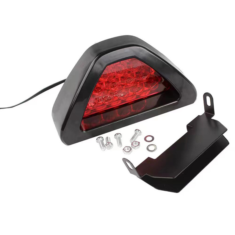 Suitable for General Car Rear Modification Led Triangle Light, Flashing Fit Rear Bumper Anti-Rear Collision F1 Racing Light