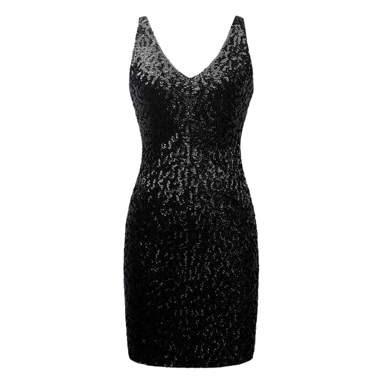 Cross-border European and American ball vest V-neck sequined small dress banquet cocktail party hip-wrapped dress female Amazon