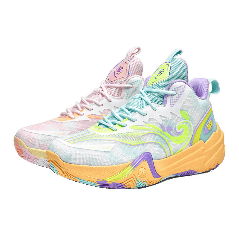 Zapatillas de baloncesto de pato mandarín de combate real resistentes a la absorción de impactos para jóvenes, hombres y mujeres, estudiantes casuales, zapatos deportivos para correr antideslizantes de suela gruesa, marea