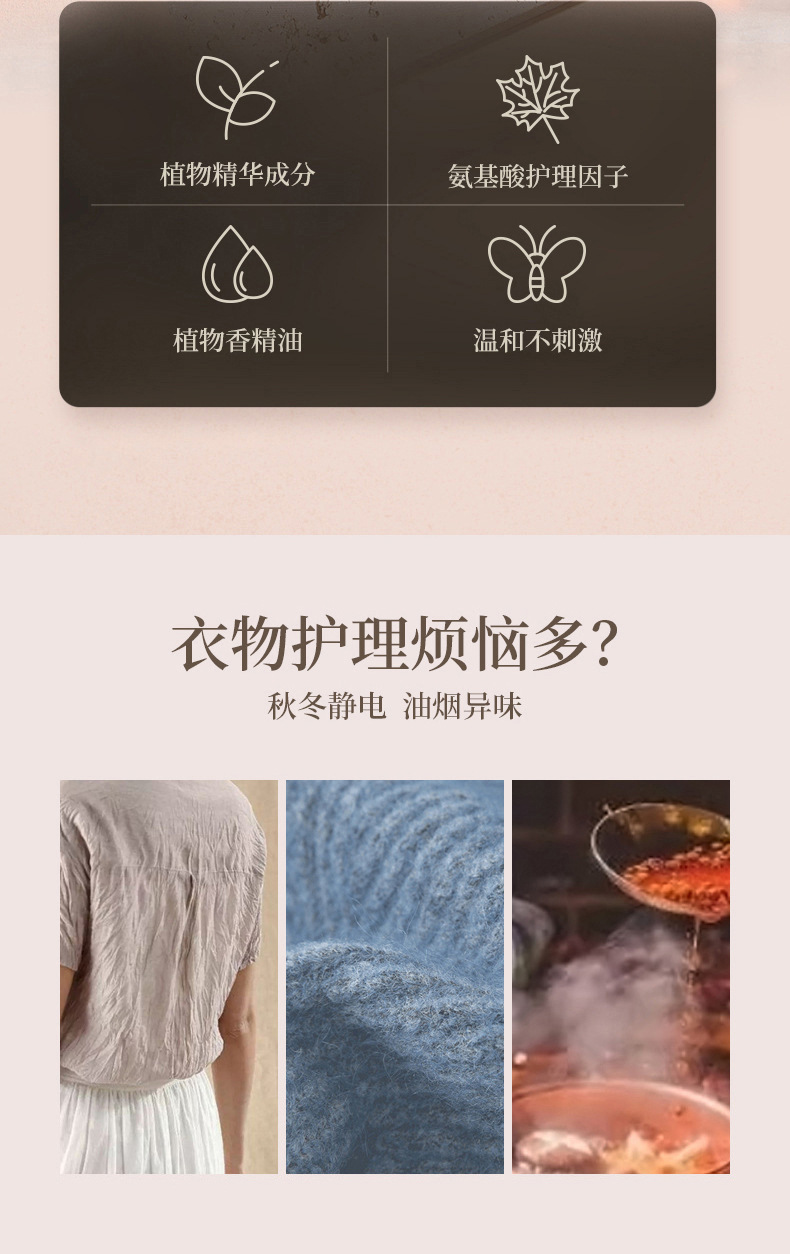 LMLTOP Clothing Fragrance Spray eliminates cigarette smell and clothing odor, anti-static in winter, long-lasting odor removal fragrance details Picture