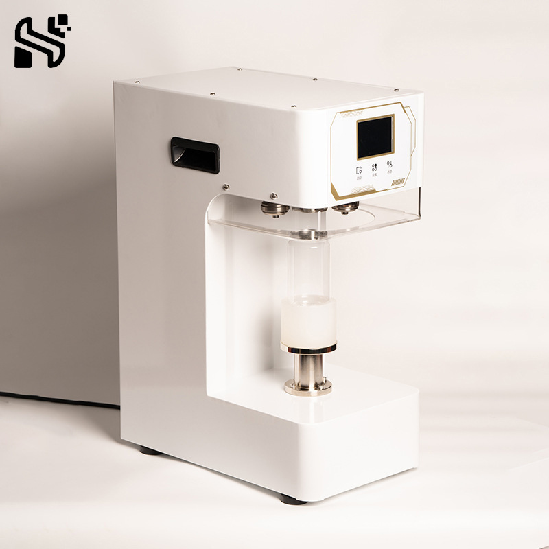 Puede máquina de sellado leche tienda de té comercial completo-automático sin giro puede máquina de sellado frito almuerzo caja de plástico taza de aluminio puede sellado máquina