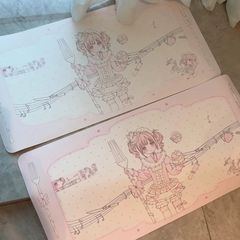 少女心皮革桌垫耐脏家用ins简约装饰餐垫萌萌餐垫装饰桌垫子代发