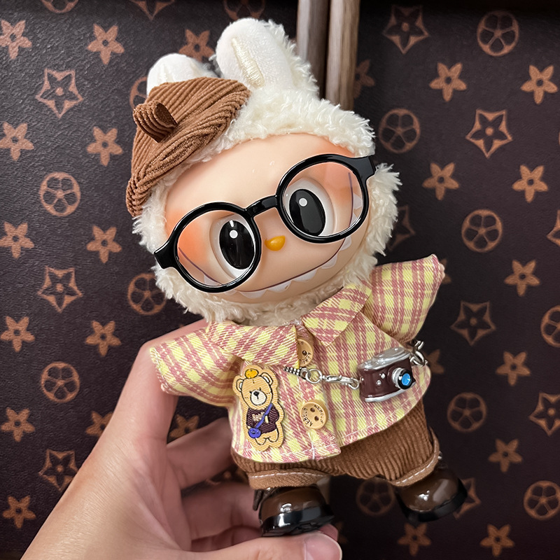 ラブブ 17 センチメートル人形ベビー服ラブブ服ビニールかわいいドレスアップカジュアルスーツぬいぐるみ服|undefined