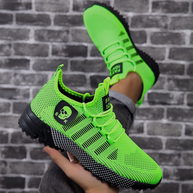 Directly Supplied from the Source Factory, Large-Size Fly-Knit Running Shoes, Cross-Border Breathable Trendy Shoes, Men's Large-Size Casual Jinjiang Sports Shoes