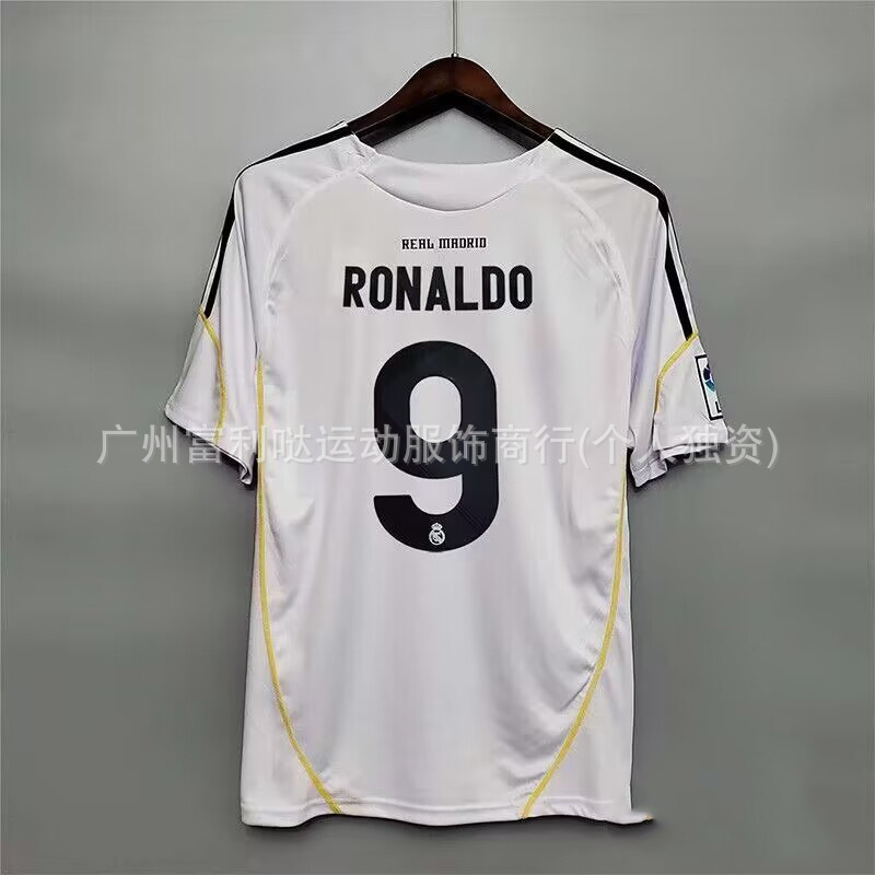 adidas x Real Madrid Retro 2009/10 Cristiano Ronaldo #9 Home Jersey White