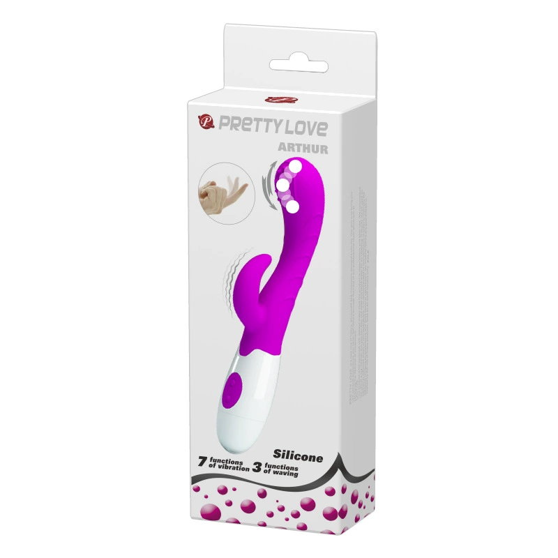 Страпон G-spot двойной удар массажный стержень силиконовый электрический женский мастурбационный прибор Baile 14218