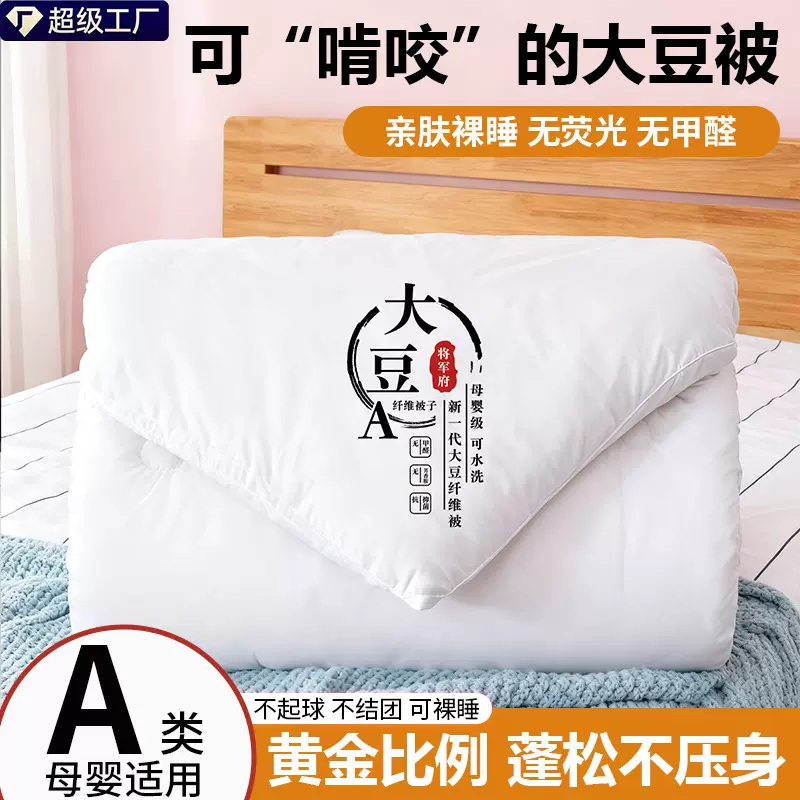 大豆纤维被a类加厚保暖冬被棉被冬全套一整套被子冬季厚款大豆被