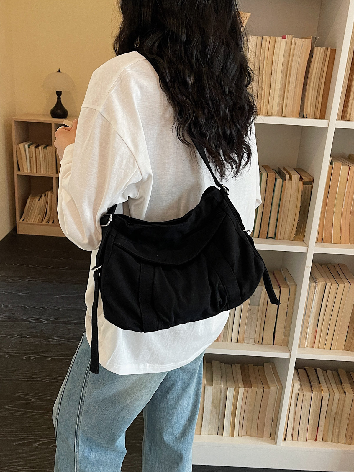 Bolso retro de gran capacidad para mujeres 2026 nuevo estilo lienzo de moda simple mochila de hombro para viajar bolsa de ocio image 5