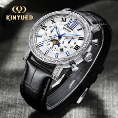 KINYUED hollow tourbillon fully automatic mechanical watch big-name style men's watch live mechanical watch for men
