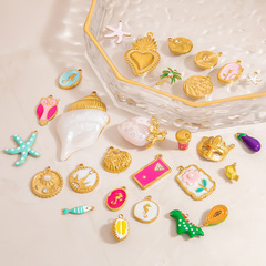 クロスボーダーチタン鋼 DIY ジュエリーアクセサリーステンレス鋼ネックレスブレスレットペンダント 18 K ゴールドペンダントアクセサリージュエリー