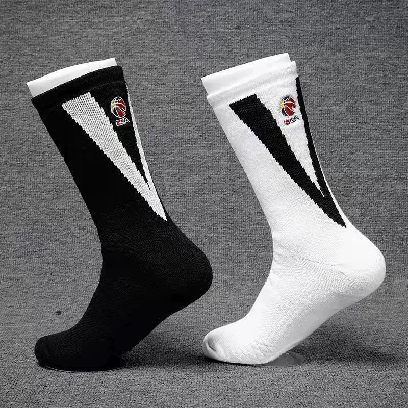 Basketball Socks Cba Practical Player Version Training Mid-High Tube Towel Bottom V Sports Socks Thickened Breathable Sweat-Absorbent Wear-Resistant Basketball Socks Cba Practical Player Version Training Mid-High Tube Towel Bottom V Sports Socks Thickened Breathable Sweat-Absorbent Wear-Resistant