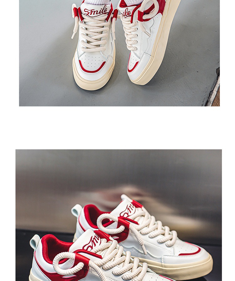 Heiße weiße Schuhe für Herren, sportlich, lässig, Skateboard, dicke Sohlen, Jungen, Nischendesign, trendig_voghion.com