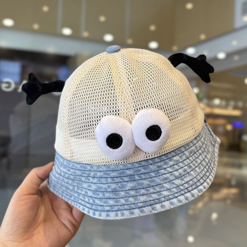 Sombrero de briquetas pequeñas para niños, malla de verano, protector solar, sombrero para el sol, sombrilla para bebés al aire libre, sombrero de pescador, sombrero de lavabo para niños y niñas