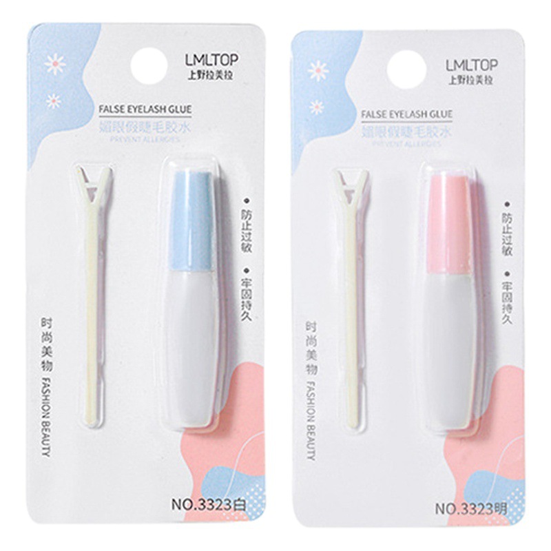 Lmltop ojo falso pegamento invisible natural pestañas adhesivo viene con herramientas 3323