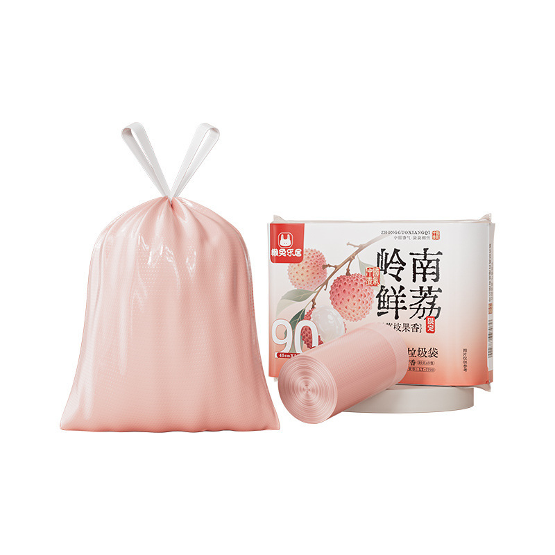 垃圾袋家用抽绳式厚款手提塑料袋宿舍带香味加大加厚不易破垃圾袋|undefined
