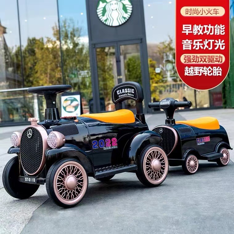 Nuevo tren directo para niños, juguetes eléctricos para bebés, tren eléctrico de doble tracción, coche de juguete para personas image 3