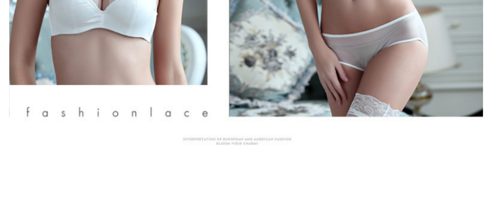 Sexy Lace Women's Thin Cotton Half Cup Top Support Gathering Underwear Bra Set_voghion.com