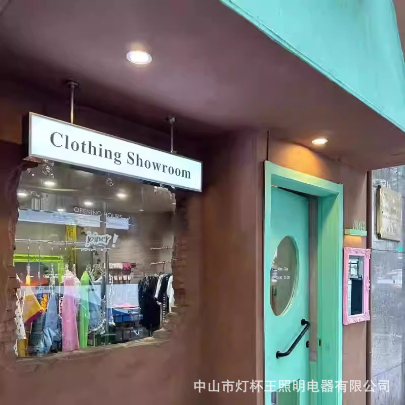 Red celebridad fotos colgando cartel publicitario al aire libre bar doble cara colgando luminoso acrílico cabina de luz personalizada