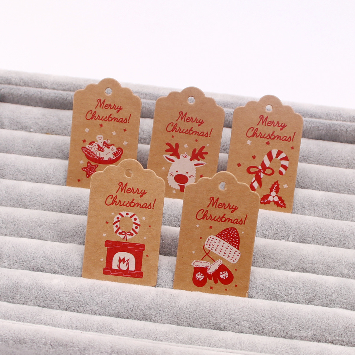 70g Weight Earring Card Jewelry Making Type Jewelry Packaging Cards Classification 100 PCS/Package Quantity Christmas Festival Letter Pattern Cute, Simple Style Style 100 PCS/Package Cute Simple Style Christmas Letter Jewelry Packaging Cards 1