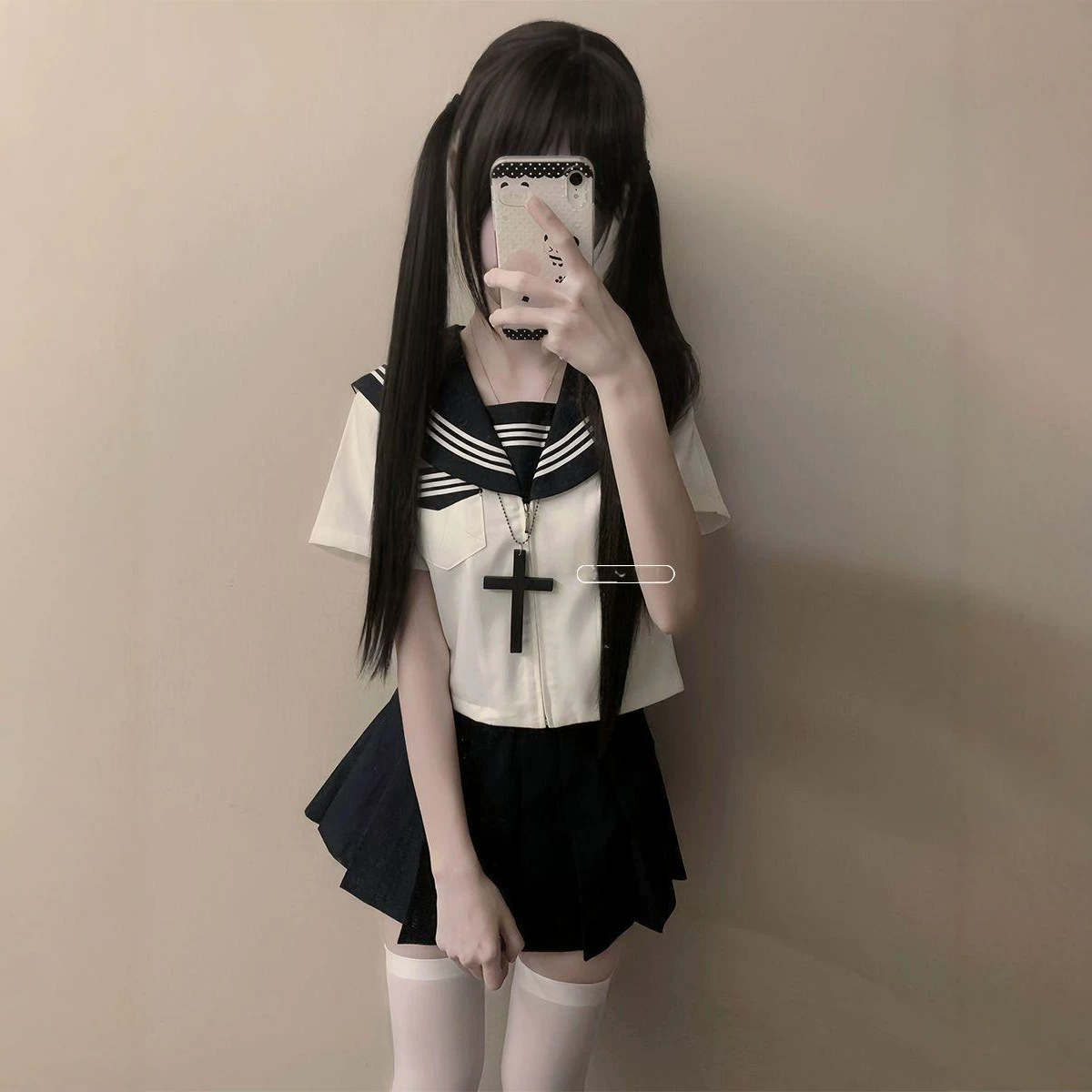 三件套JK制服短袖衬衫水手服中间服学院风校供感穿搭JK裙套装女