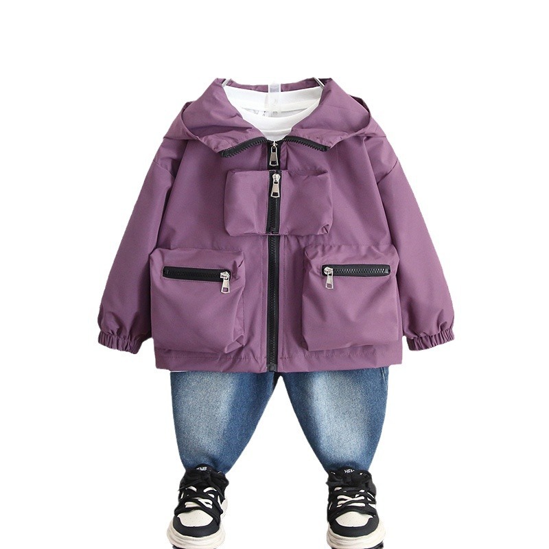 6065 Chaqueta para niños Ropa de otoño Chaquetas de primavera y otoño para niños Calle frita 2024 Chaqueta con capucha de otoño del tesoro para hombres de nuevo estilo