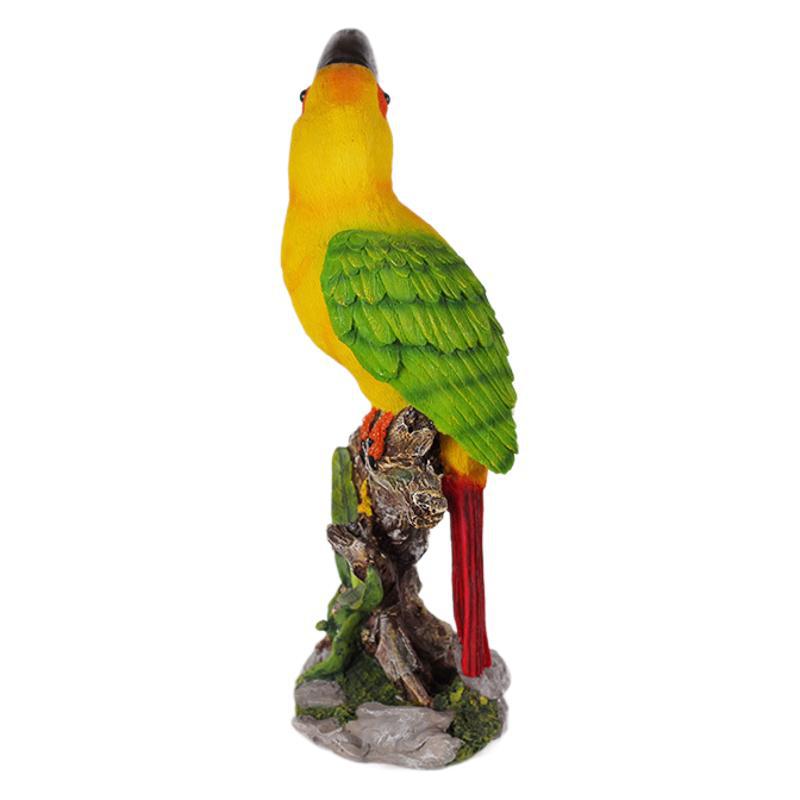 Resin Animal Toucan Model Sculpture Outdoor Desktop Crafts Decoration Ecological Farm Simulation Bird Decoration