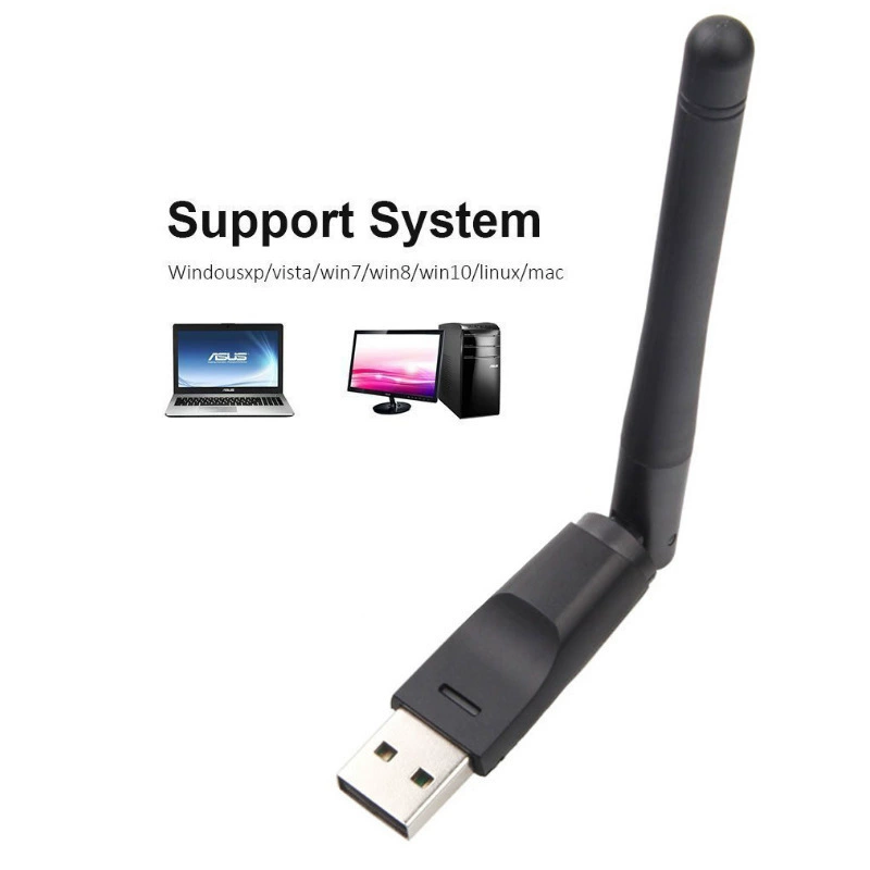 USB WiFi 150M миниатюрная беспроводная сетевая карта с внешней антенной RTL8188 приемник сигнала 7601