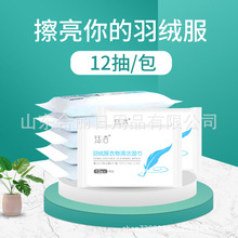 现货秒发抖音同款12片专业擦鞋湿巾羽绒服清洁湿巾纸一次性湿纸巾