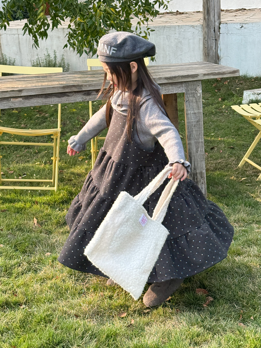 princess yoyu girls‘ autumn and winter dress baby girls‘ korean style large skirt suspender skirt lovely woolen cake dress