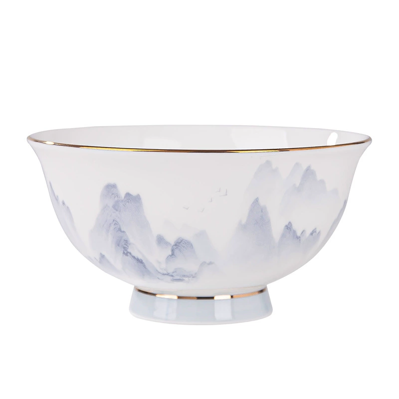 Керамический сервиз (Qianli Jiangshan) фарфор с пейзажным рисунком, многофункциональный набор