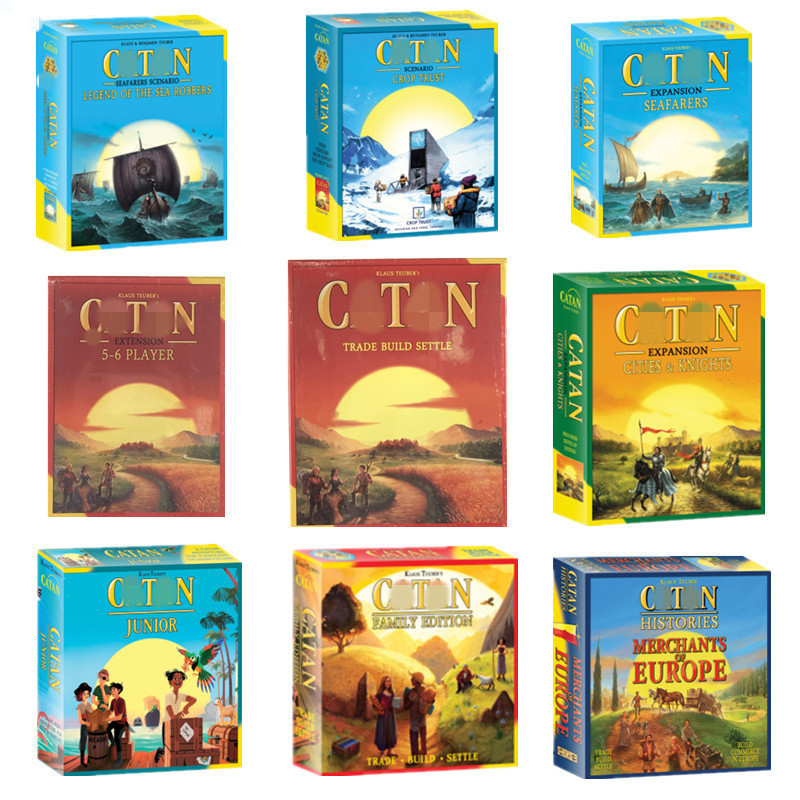 Cross-Border English Catan Board Game Catan Basic Version Expansion Version Educational Leisure Toy Party Game Card Game