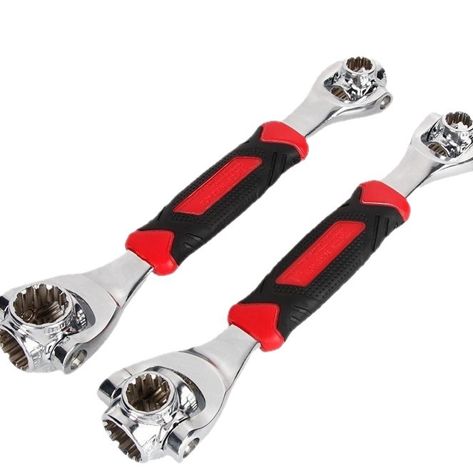 Multi-cabeza giratoria socket wrench 8-en-1 52-en-1 perro hueso ciruela llave herramienta