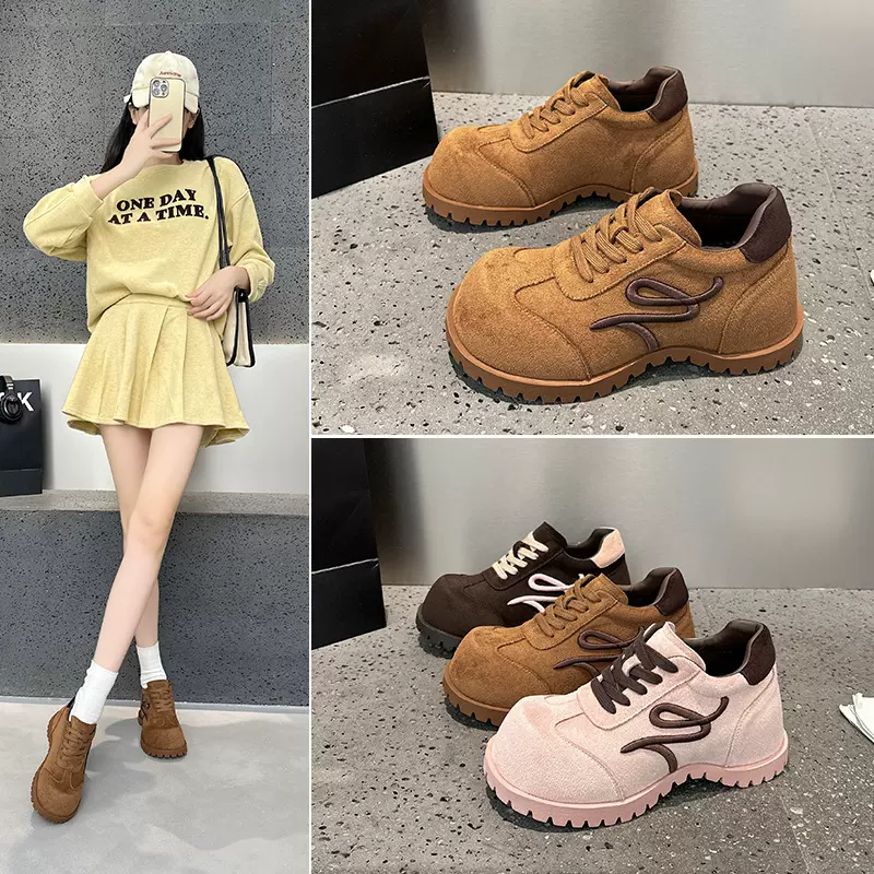 2025秋季6.5CM厚底半拖增高潮欧货新款个性百搭时尚大头鞋单鞋女