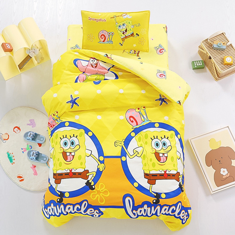 Jardín de infantes edredón de tres piezas de algodón para niños sábanas de bebé siesta de edredón de invierno en el jardín de seis piezas de conjunto