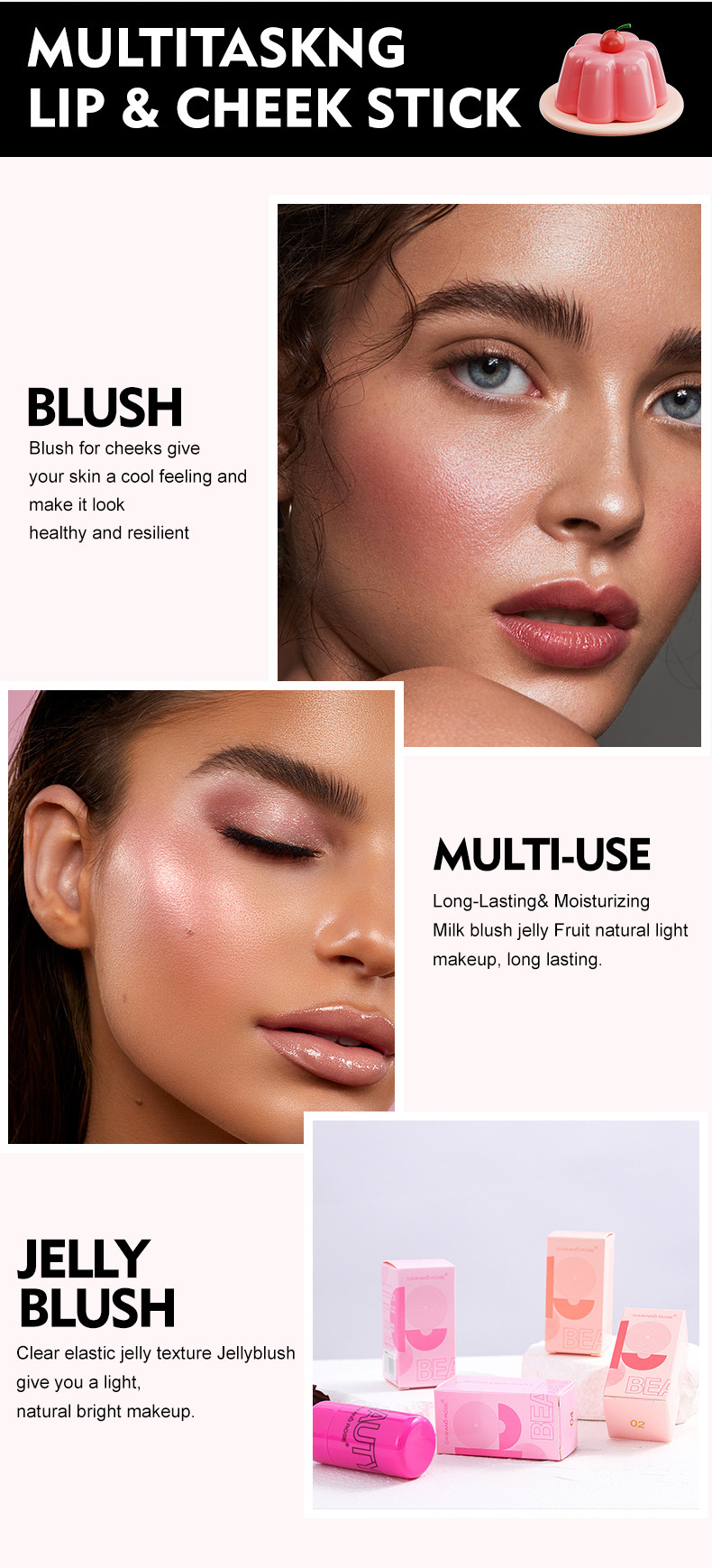 Dual-ended Blush Stick For Contouring And Sculpting Cheeks_voghion.com