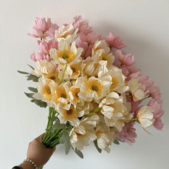 小枝銀蓮3號婚禮婚慶攝影裝飾工藝仿真手感銀蓮花武清區仿真花