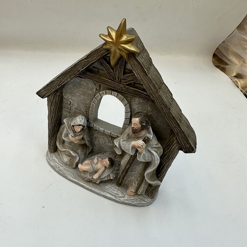 Navidad transfronteriza pesebre festivales decorativos decorativos de resina artesanía ornamentos