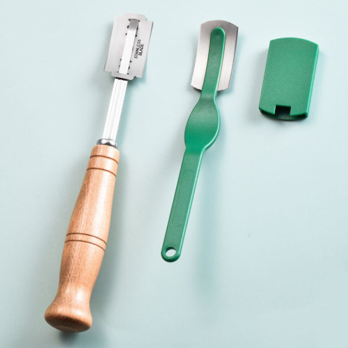 Wholesale stainless steel curved bread scoring knife, dough dividing scraper, European baguette scoring knife, baking beauty knife