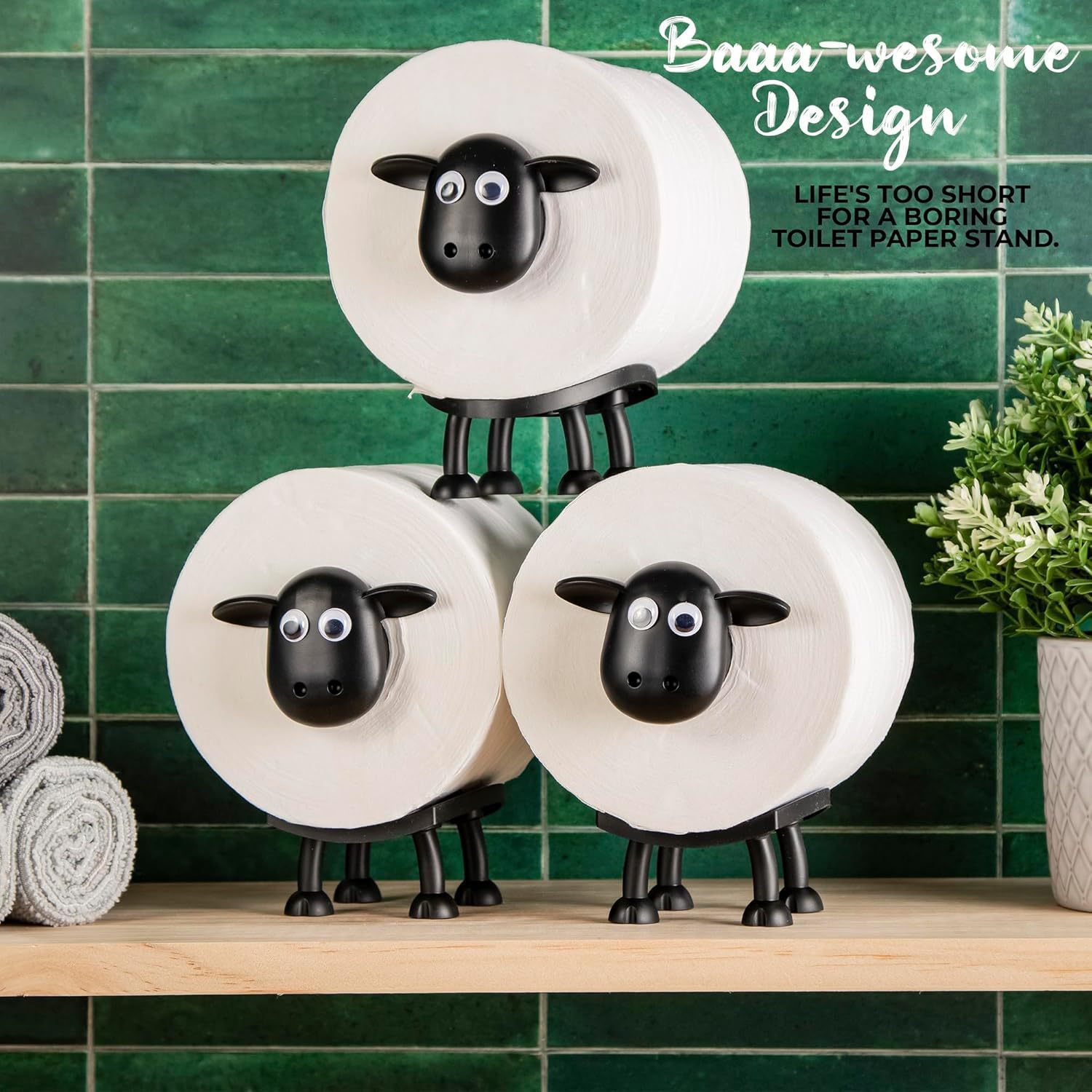 Cross-border Sheep Toilet Roll Holder interesante soporte de papel higiénico para ovejas soporte de rollo creativo para el hogar image 5