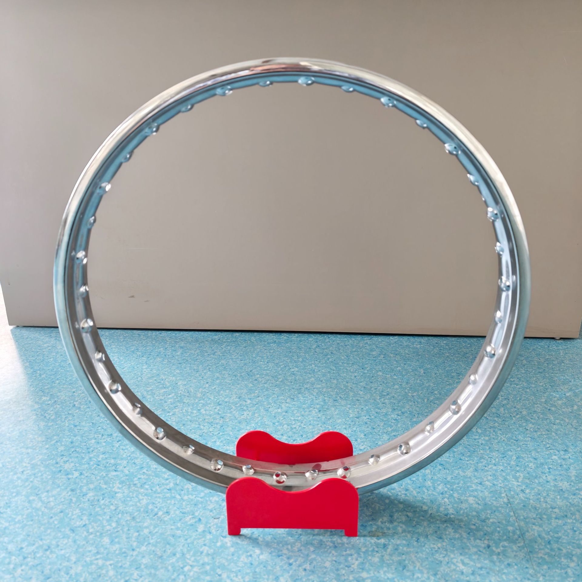 Motorcycle chrome steel rims glossy spoke wheel rims 17inch 18inch universal rims after-sales repair and replacement