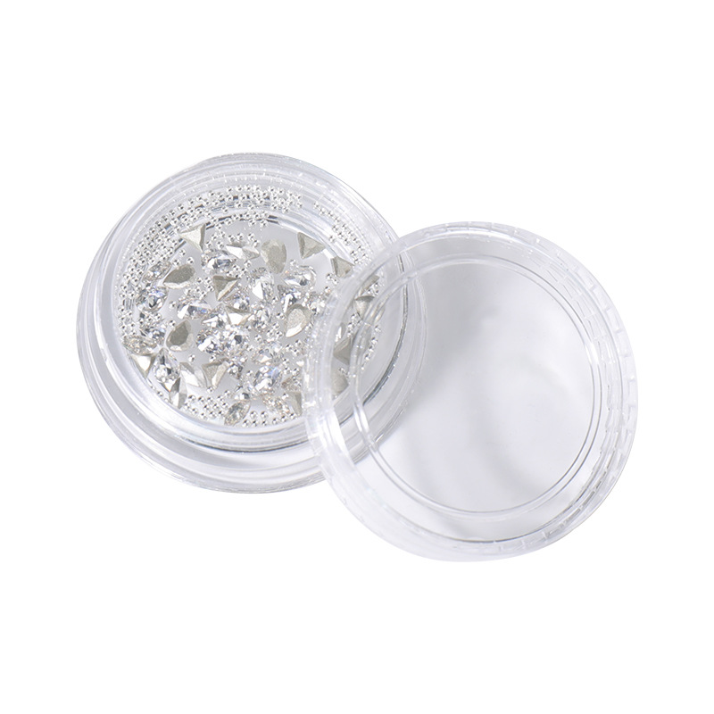 Nuevo taladro de uñas de amor en línea super flash gota de agua plana amor material de collage paquete de uñas decoración al por mayor