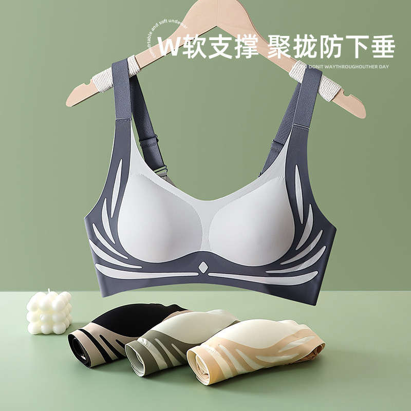 2025 nueva ropa interior de elevación Pequeño pecho para evitar la caída de la espalda sin marcas de soporte suave literatura de soporte superior chaleco de cinturón image 3