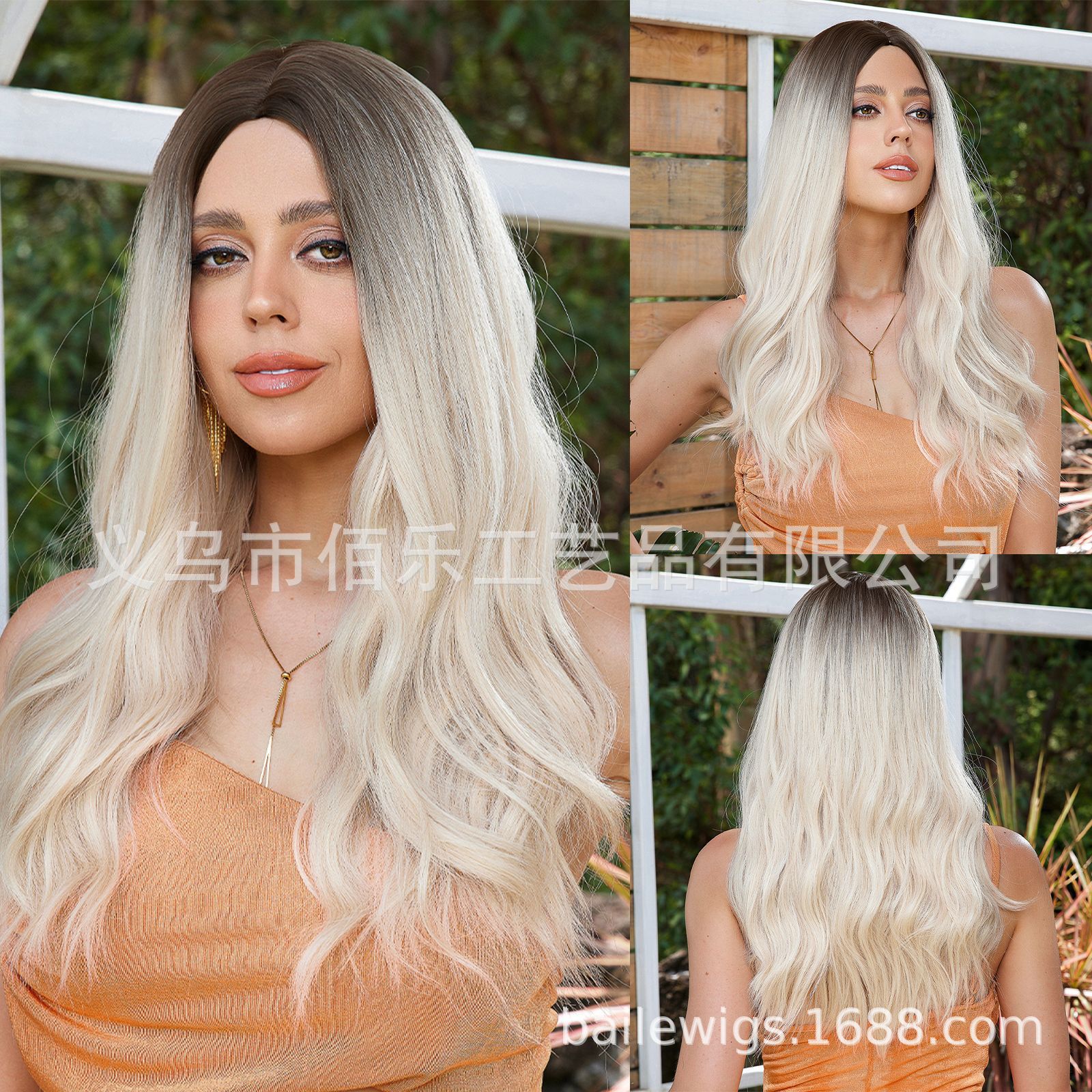 Perucas europeas y americanas negras marrones, cabello rizado largo, capas de cabeza completas, venta transfronteriza, pelucas sintéticas en stock al por mayor