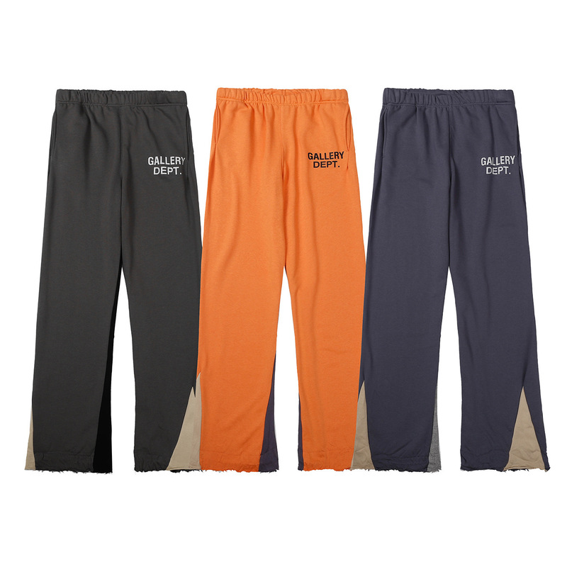 24 cross-border European and American fashion brand Los Angeles GALLERY DEPT stitching micro-pull sweatpants trousers men and women casual pants 24 cross-border European and American fashion brand Los Angeles GALLERY DEPT stitching micro-pull sweatpants trousers men and women casual pants