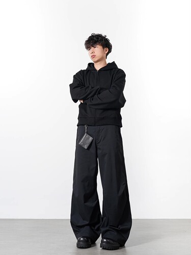 Minimalist American Street Style Bended Knife Straight Leg Loose High-end Casual Scythe Crease Suit Pants