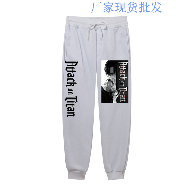 Cross-border animation attack giant men's autumn and winter toe sports fitness jogging pants casual plus velvet pants wholesale Cross-border animation attack giant men's autumn and winter toe sports fitness jogging pants casual plus velvet pants wholesale