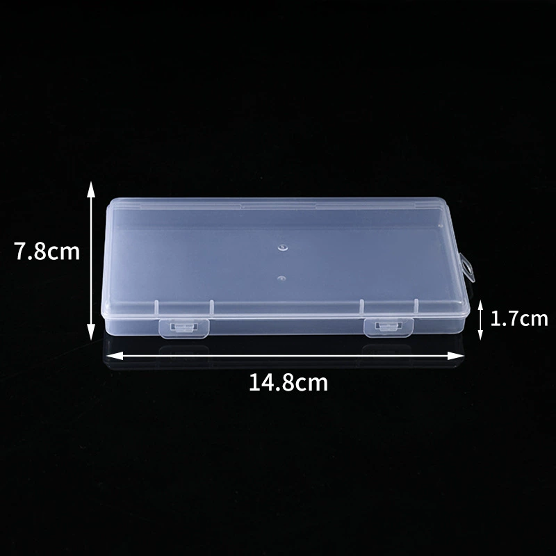Прозрачная пластиковая коробка с откидной крышкой, маленькая коробка из полипропилена для хранения ювелирных изделий, коробка для хранения деталей, упаковка для рыболовных крючков, маленькая пустая коробка