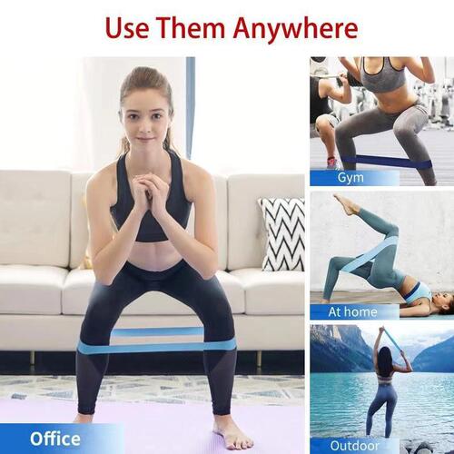 TPE Gradient Blue Yoga Squat Buttock Resistance Band Slimming Legs and Slimming Arms Pulling Band Strength Rehabilitation Training Hip Circle